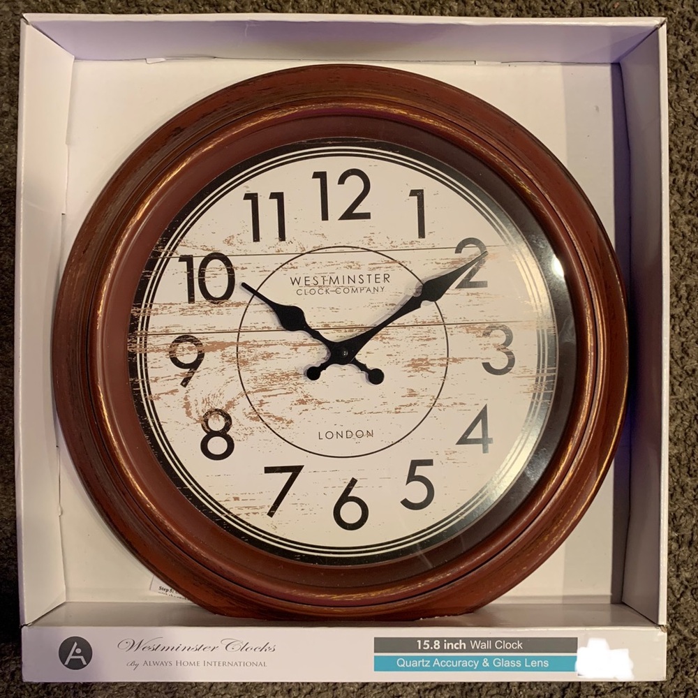 ‼️sold‼️Brown Wall Clock